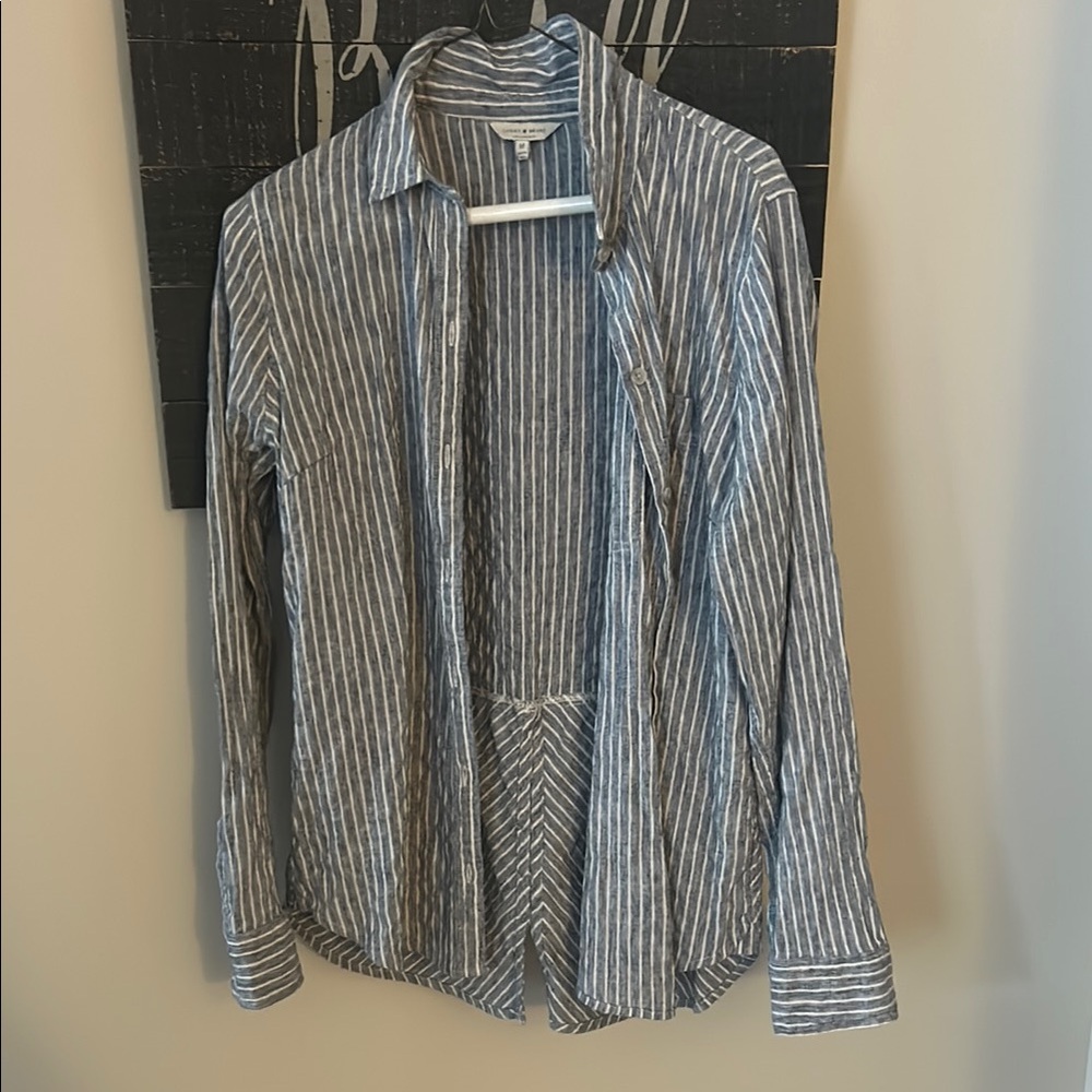 Striped Button-Up Shirt